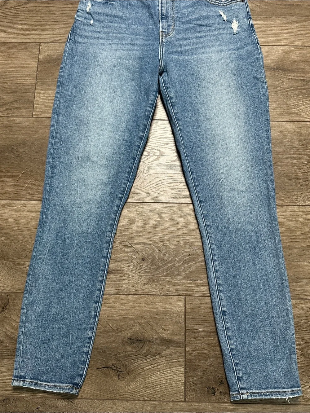 Abercrombie & Fitch Super Skinny Ankle High Rise Curve Love Blue Jeans 28 Long